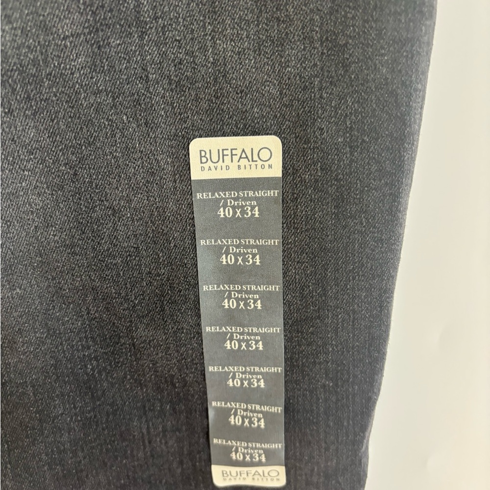 Buffalo David Button Relaxed Straight Driven Jeans, Black, 40x34 - Picture 4 of 5